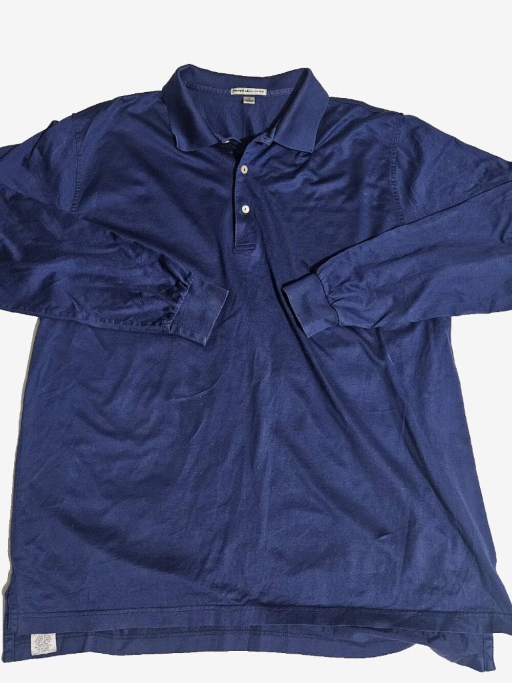 Peter Millar Men's Navy Long Sleeve Polo Shirt Size XL